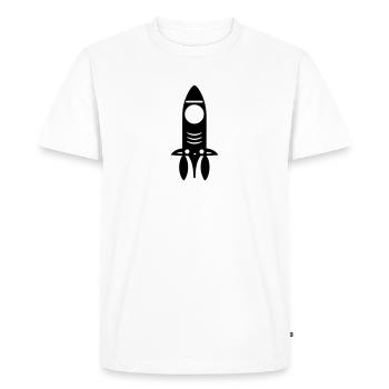 Rocket - Men's Premium Organic T-Shirt - white - Front - Nico (187cm)