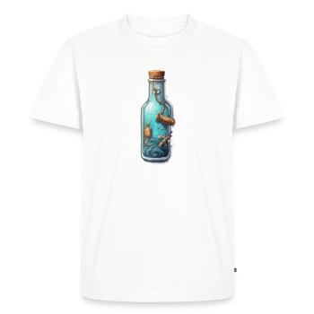 Magic Bottle / Cork / Underwater / Anchor - Men's Premium Organic T-Shirt - white - Front - Nico (187cm)