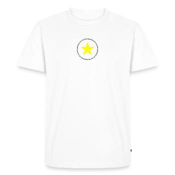 Mantric 2 - I am - Men's Premium Organic T-Shirt - white - Front - Nico (187cm)