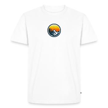 Mountain Sunset Adventure Design - Men's Premium Organic T-Shirt - white - Front - Nico (187cm)