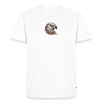 Majestic Eagle Head Illustration - Men's Premium Organic T-Shirt - white - Front - Nico (187cm)