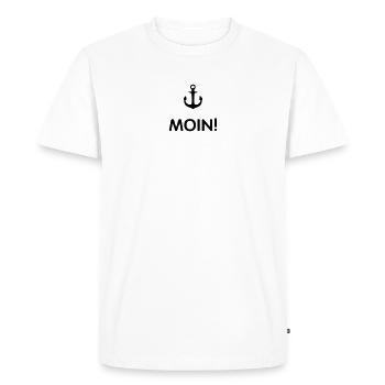 MOIN Anker 2- - Männer Premium Bio T-Shirt - Weiß - Vorne - Nico (187cm)