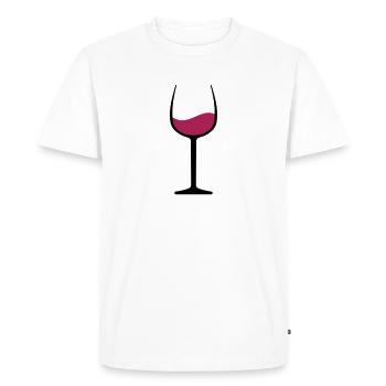 Wine - Men's Premium Organic T-Shirt - white - Front - Nico (187cm)