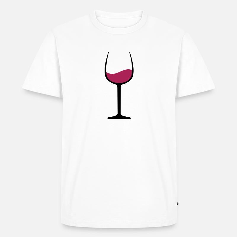 Wein - Männer Premium Bio T-Shirt - Weiß