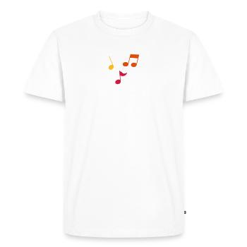 Partitions – 3 couleurs - T-shirt Premium bio Homme - blanc - Devant - Nico (187cm)