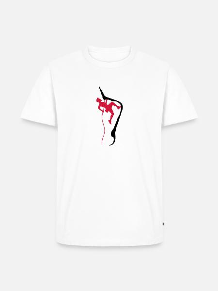 Climbing rope climber - Men's Premium Organic T-Shirt - white