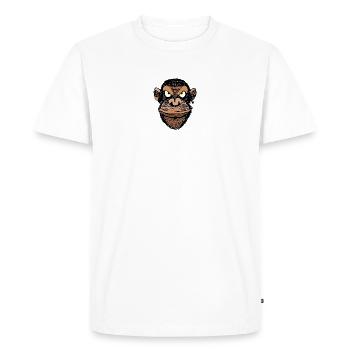 chimpanzé - T-shirt Premium bio Homme - blanc - Devant - Nico (187cm)