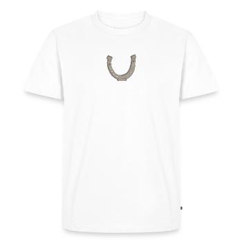 fer à cheval - T-shirt Premium bio Homme - blanc - Devant - Nico (187cm)