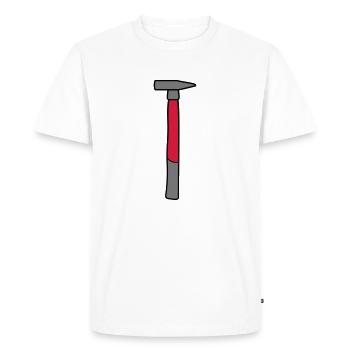 Knock Knock Hammer ongles clous cloués bricoleur c - T-shirt Premium bio Homme - blanc - Devant - Nico (187cm)