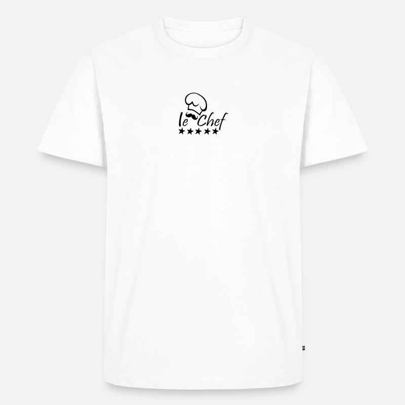 Le Chef - Männer Premium Bio T-Shirt - Weiß