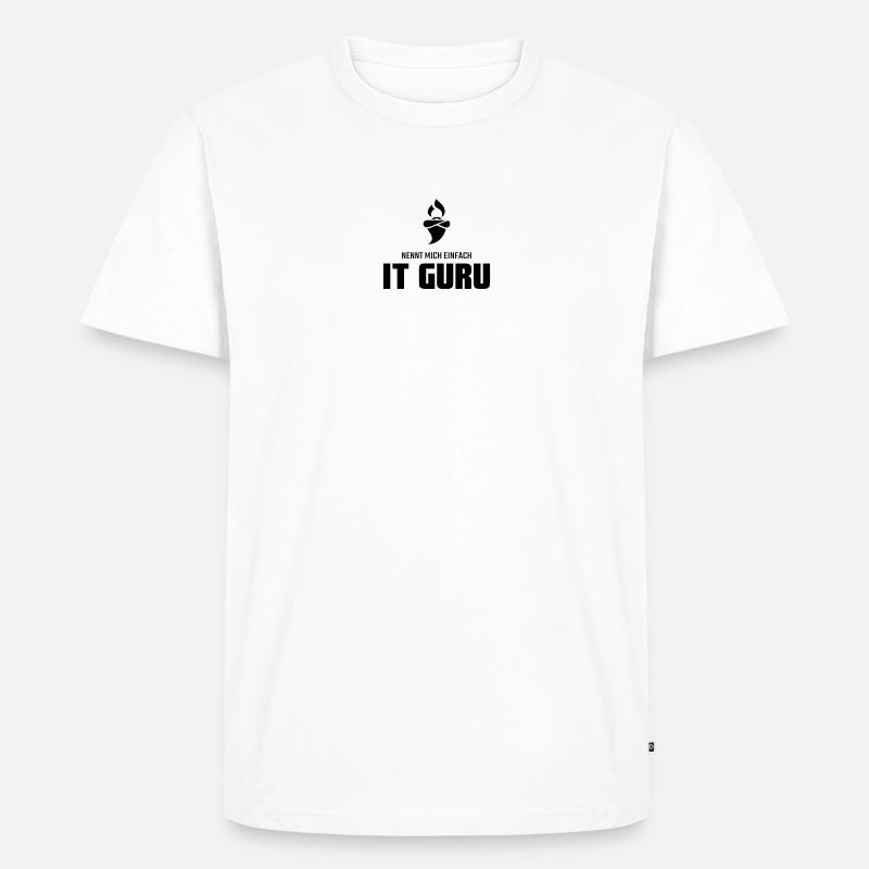 Nennt mich einfach IT Guru - Männer Premium Bio T-Shirt - Weiß