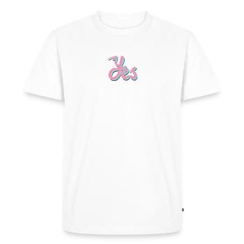 Yes women's fashion that empowers you - Men's Premium Organic T-Shirt - white - Front - Nico (187cm)