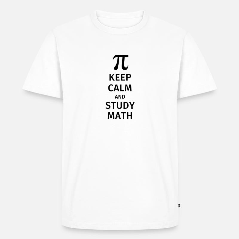 keep calm and study math - Men's Premium Organic T-Shirt - white