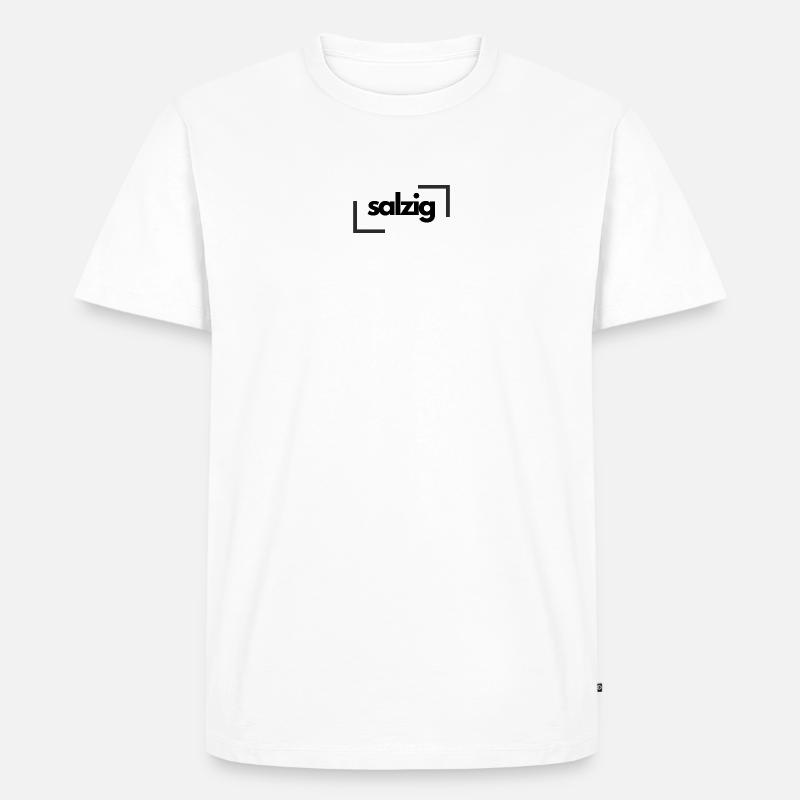 salzig - Männer Premium Bio T-Shirt - Weiß