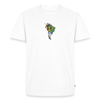 Amérique du Sud - T-shirt Premium bio Homme - blanc - Devant - Nico (187cm)