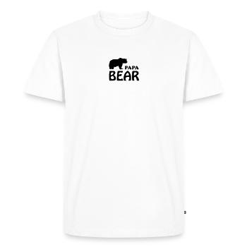 Papa ours de papa père papa - T-shirt Premium bio Homme - blanc - Devant - Nico (187cm)