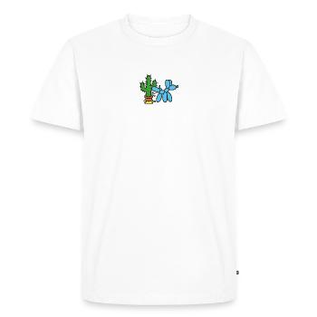 Ballon Animaux Ballon Artiste Chien Cactus - T-shirt Premium bio Homme - blanc - Devant - Nico (187cm)