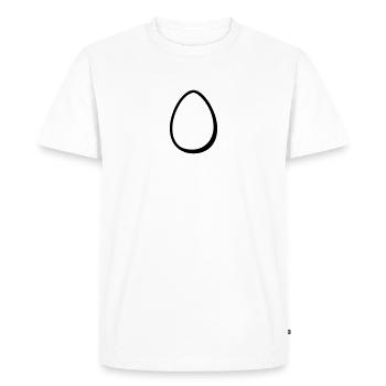 Egg - Men's Premium Organic T-Shirt - white - Front - Nico (187cm)