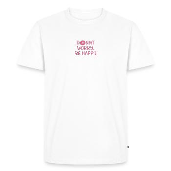 Donut worry - T-shirt Premium bio Homme - blanc - Devant - Nico (187cm)