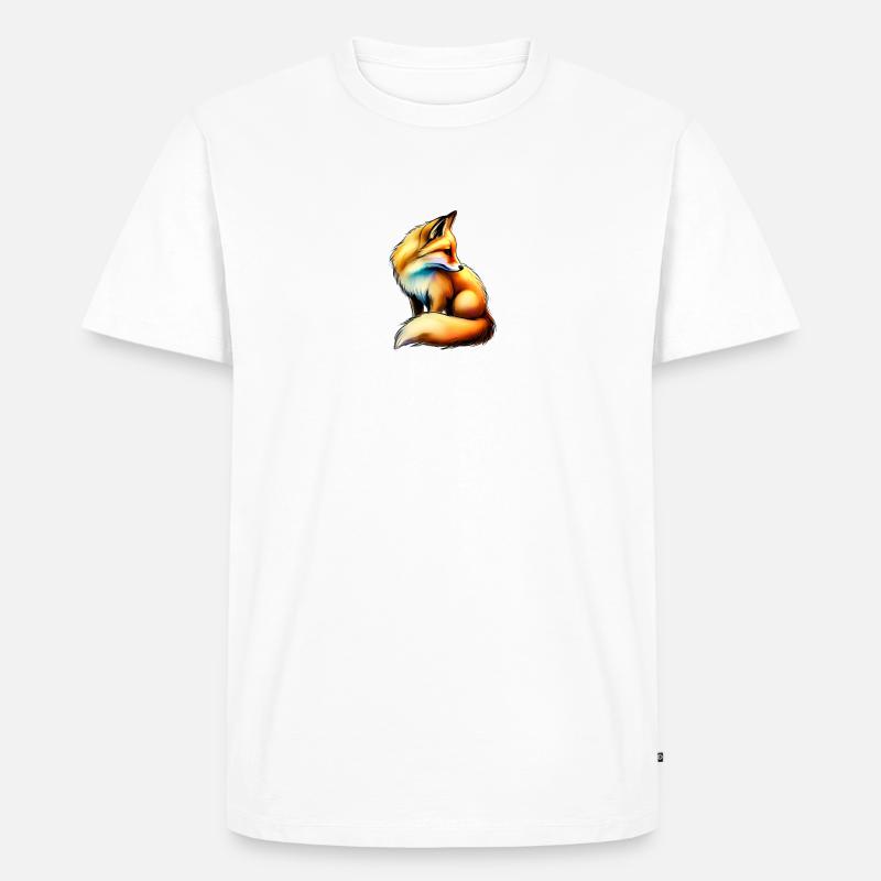 Rotfuchs - Männer Premium Bio T-Shirt - Weiß