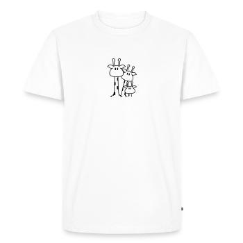 Cute giraffe family with child mom dad giraffe - Men's Premium Organic T-Shirt - white - Front - Nico (187cm)