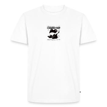 Je choisis le combat - T-shirt Premium bio Homme - blanc - Devant - Nico (187cm)