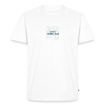 47th birthday 47 years old Binary Code Computer Science - Men's Premium Organic T-Shirt - white - Front - Nico (187cm)