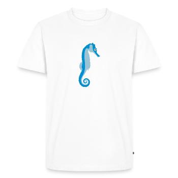 seepferdchen_082012_a_3c - Men's Premium Organic T-Shirt - white - Front - Nico (187cm)