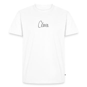 Clara - T-shirt Premium bio Homme - blanc - Devant - Nico (187cm)