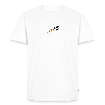 ball_deutsch_4farb - Men's Premium Organic T-Shirt - white - Front - Nico (187cm)