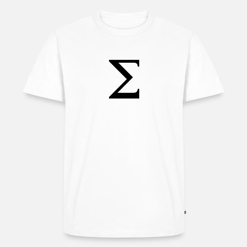 Sigma greek alphabet - Männer Premium Bio T-Shirt - Weiß