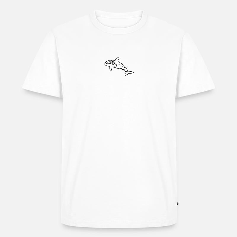 Killerwal - Orca - Männer Premium Bio T-Shirt - Weiß