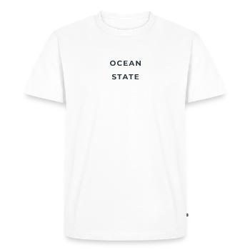 OCEAN STATE - Men's Premium Organic T-Shirt - white - Front - Nico (187cm)