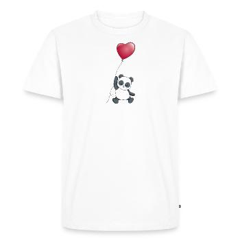 panda heart - Men's Premium Organic T-Shirt - white - Front - Nico (187cm)