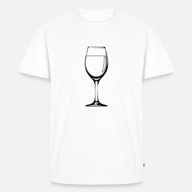 wein weinglas - Männer Premium Bio T-Shirt - Weiß
