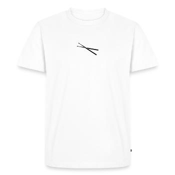 Schlagzeug - Männer Premium Bio T-Shirt - Weiß - Vorne - Nico (187cm)