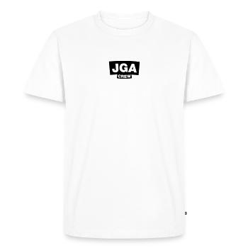 Bachelor Party Crew - Emblem - Men's Premium Organic T-Shirt - white - Front - Nico (187cm)