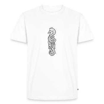 "Le Pouvoir est toujours dangereux." - T-shirt Premium bio Homme - blanc - Devant - Nico (187cm)
