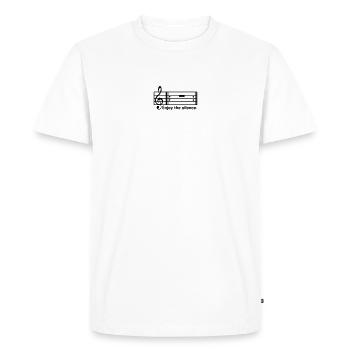 Appréciez le silence - T-shirt Premium bio Homme - blanc - Devant - Nico (187cm)