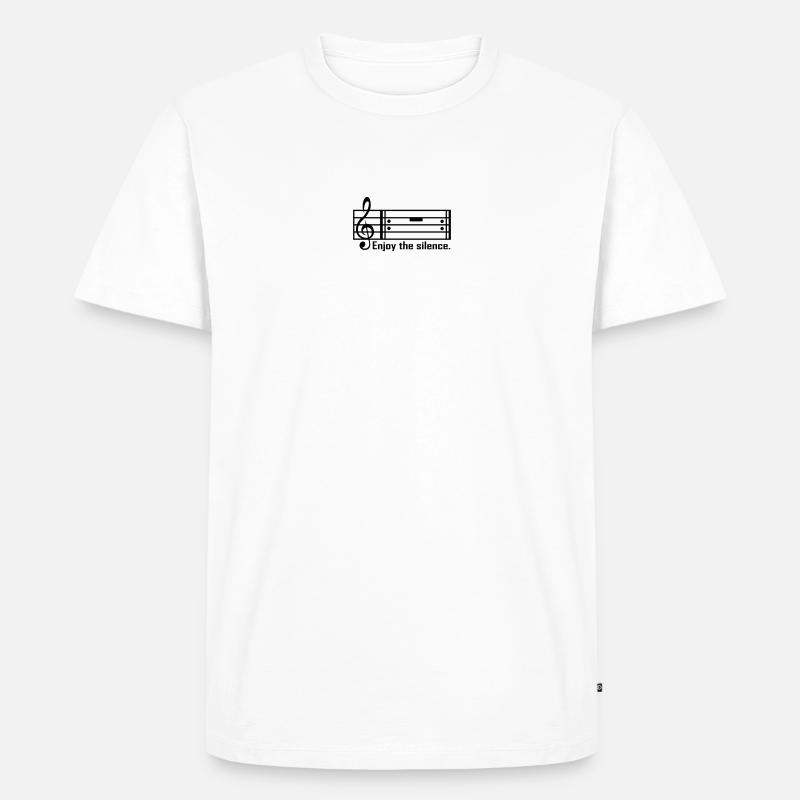 Enjoy the silence - Männer Premium Bio T-Shirt - Weiß