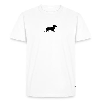 Teckel Dackel - T-shirt Premium bio Homme - blanc - Devant - Nico (187cm)
