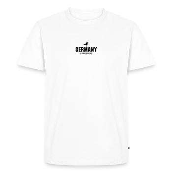 Langeness ALLEMAGNE - T-shirt Premium bio Homme - blanc - Devant - Nico (187cm)