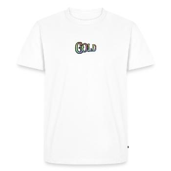 OR - avec les couleurs de l’arc-en-ciel - T-shirt Premium bio Homme - blanc - Devant - Nico (187cm)