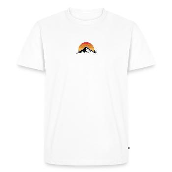 Sunset Ridge Silhouette - Men's Premium Organic T-Shirt - white - Front - Nico (187cm)