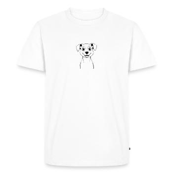 Curious dog as vector illustration - Men's Premium Organic T-Shirt - white - Front - Nico (187cm)