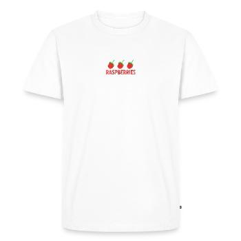 FRAMBOISES - T-shirt Premium bio Homme - blanc - Devant - Nico (187cm)