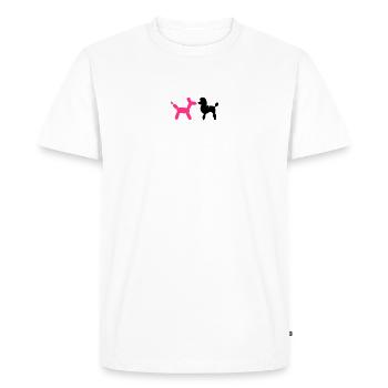Poodle and Balloon Poodle - Men's Premium Organic T-Shirt - white - Front - Nico (187cm)