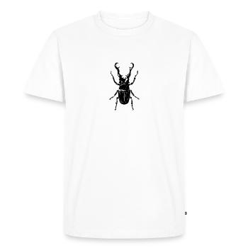 Coléoptère avec marge - T-shirt Premium bio Homme - blanc - Devant - Nico (187cm)