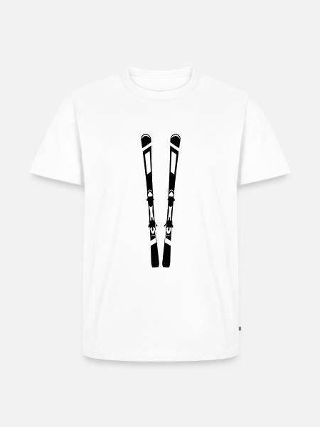 Ski, Skier - Männer Premium Bio T-Shirt - Weiß