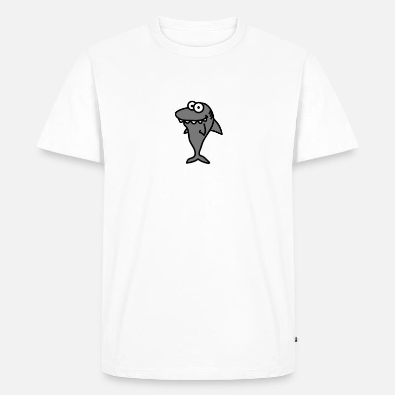shark - Männer Premium Bio T-Shirt - Weiß